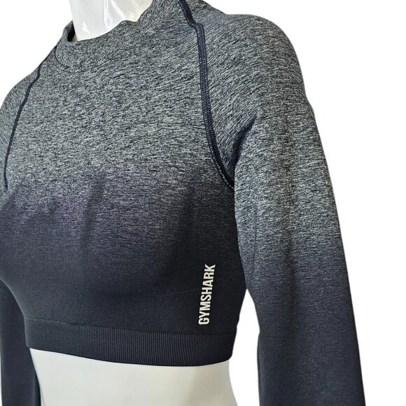 Gymshark Womens Adapt Ombre Long Sleeve Scrunch Back Crop Top Size S - Picture 8 of 8